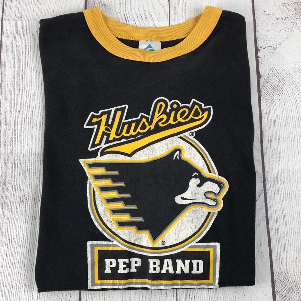 Vintage AUGUSTA Unisex Huskies Pep Band Short Sleeve Shirt